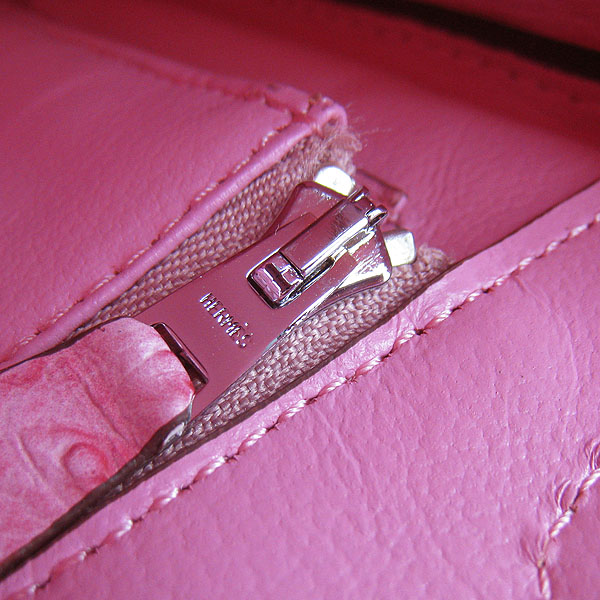 Replica Hermes Birkin 30CM Ostrich Veins Handbag Pink 6088 On Sale